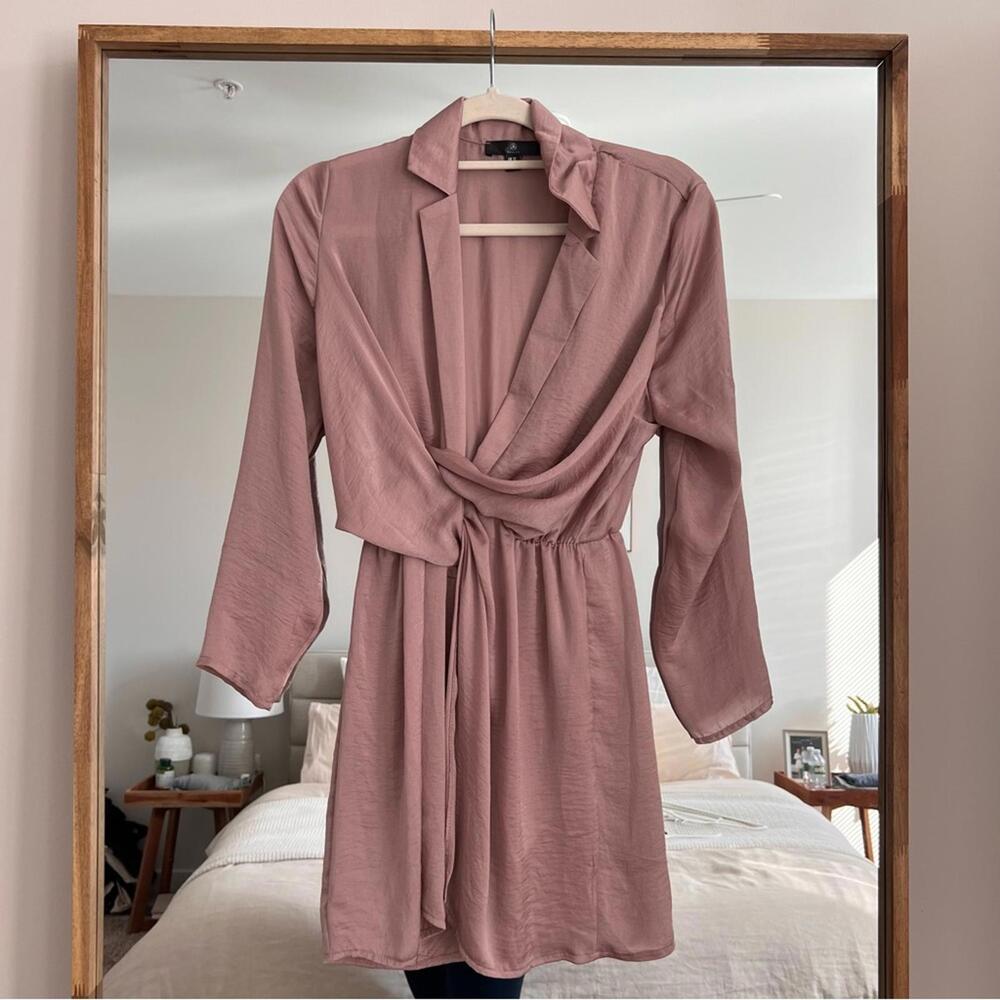 Missguided Pink Wrap Dress